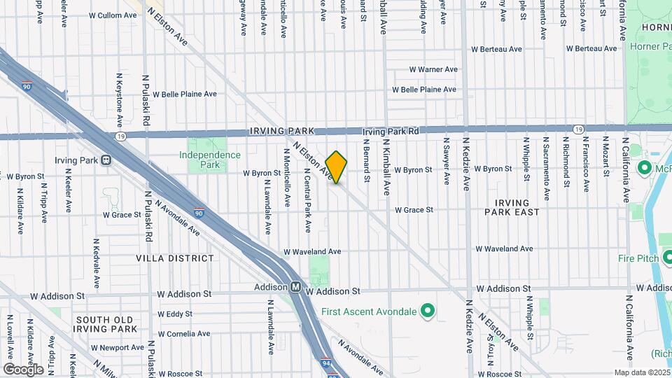3852 N Elston Ave Map and Location Details