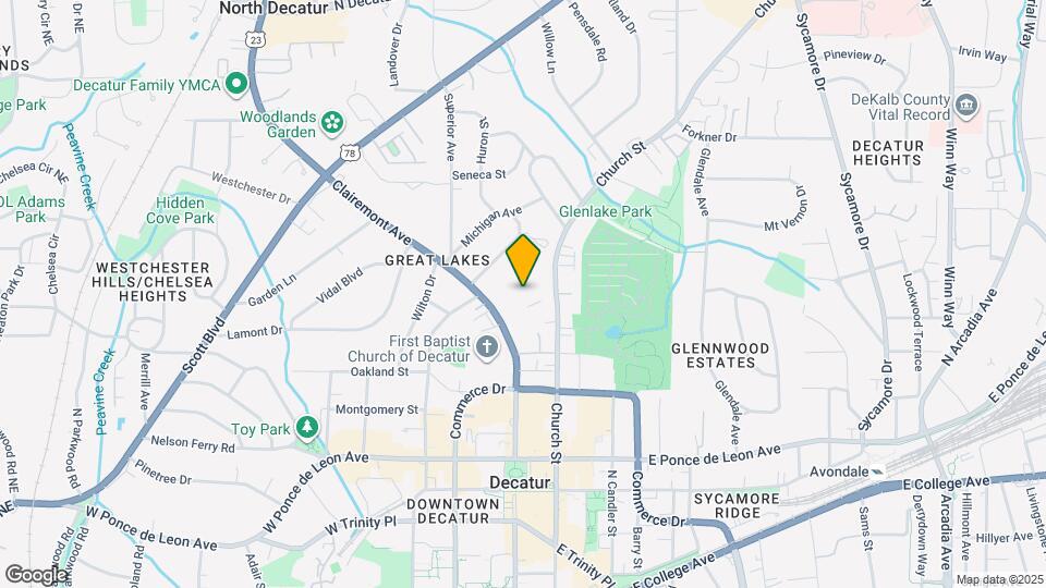 449 Clairemont Ave Mapa y Detalles de la Ubicación