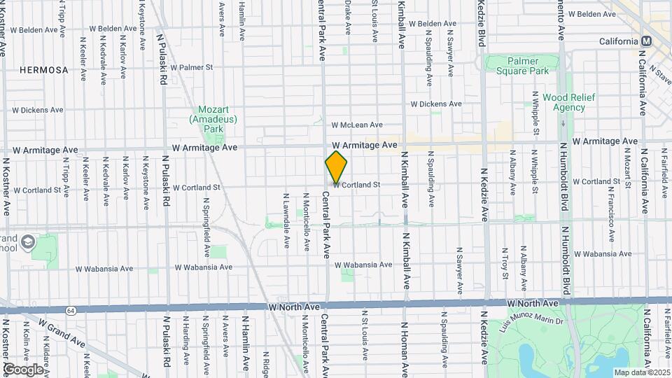 3565 W Cortland St, Unit 1 Map and Location Details