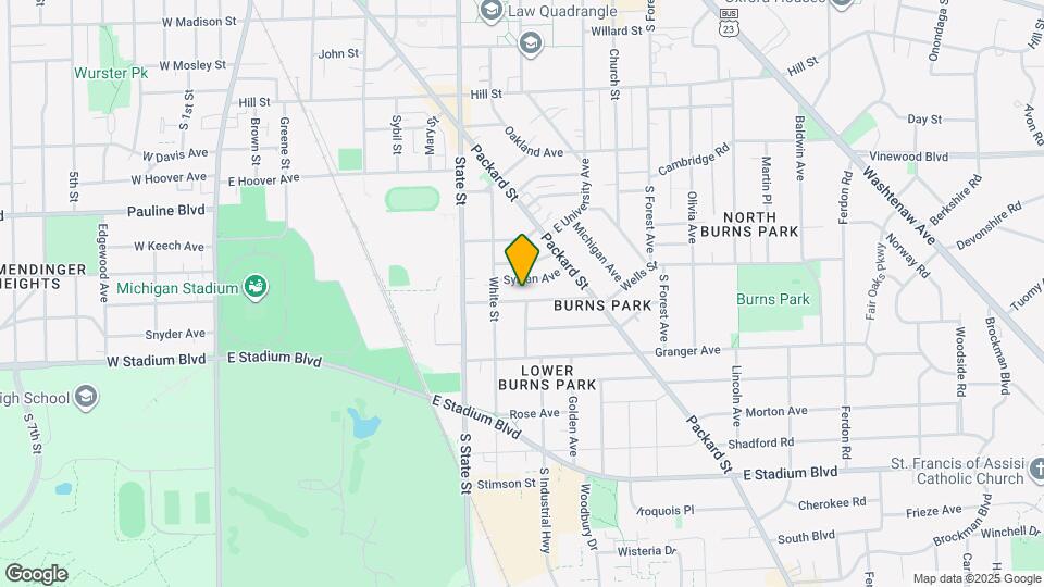 823 Dewey Ave Map and Location Details