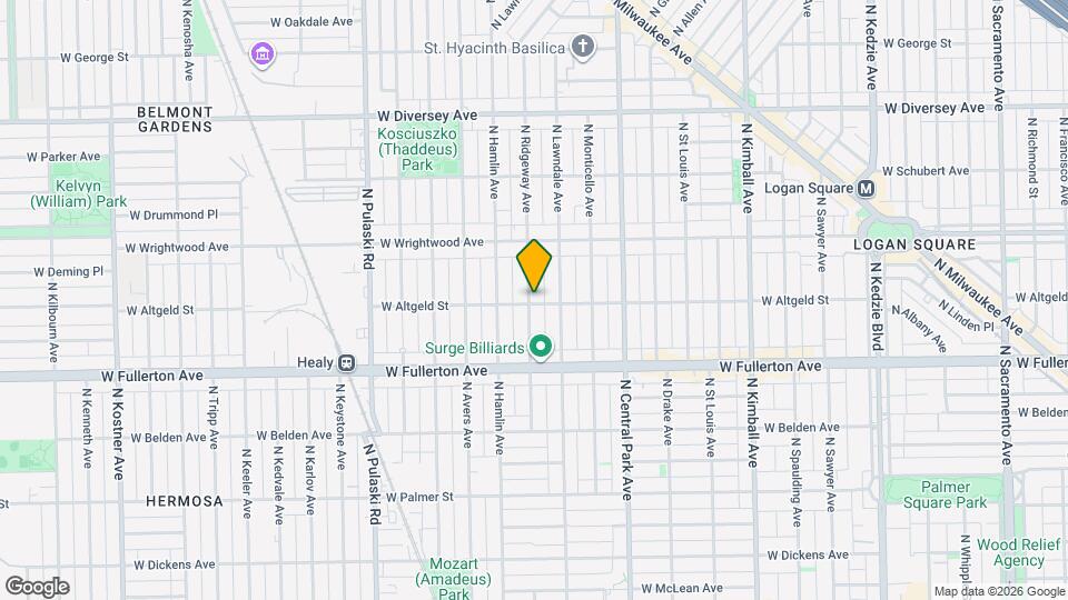 3722 W Altgeld St Map and Location Details