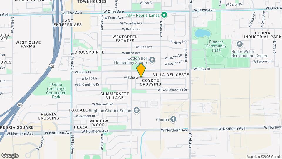8617 W Echo Ln Mapa y Detalles de la Ubicación