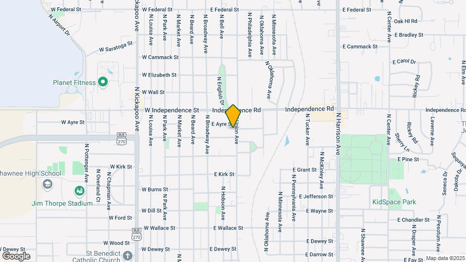 1306 N Union Ave Map and Location Details