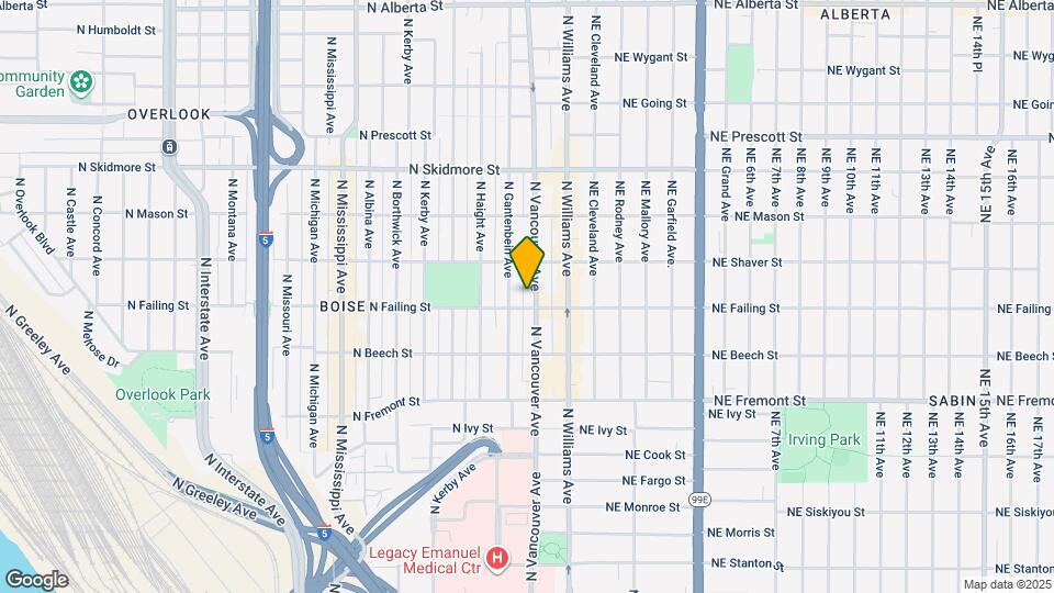 3915 N Vancouver Ave Mapa y Detalles de la Ubicación