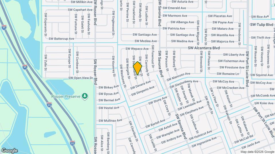 3651 SW Dellamano St Map and Location Details