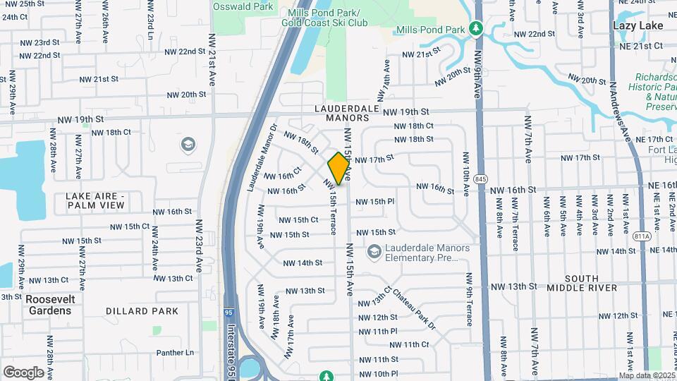 1552 NW 15th Terrace Map and Location Details