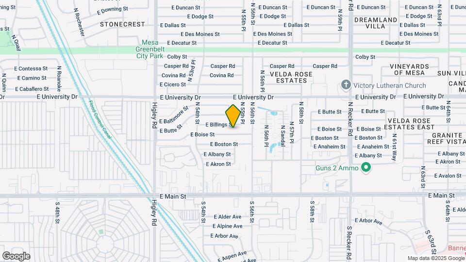 5498 E Boise St Mapa y Detalles de la Ubicación