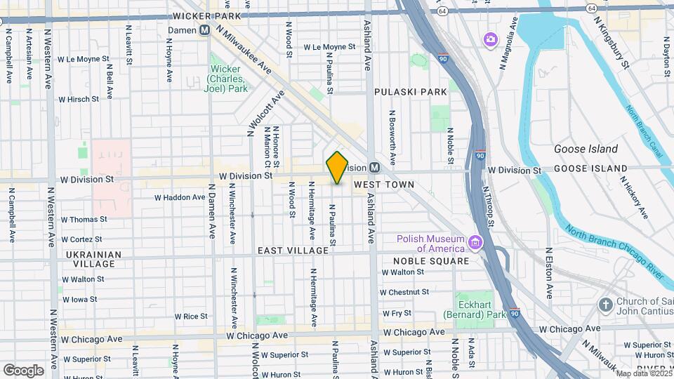 1111 N Paulina St Map and Location Details