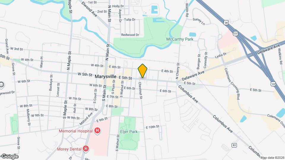 511 E 5th St Map and Location Details