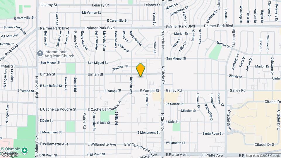 2629 E Uintah St Map and Location Details