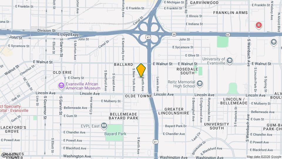 513 S Kerth Ave Map and Location Details