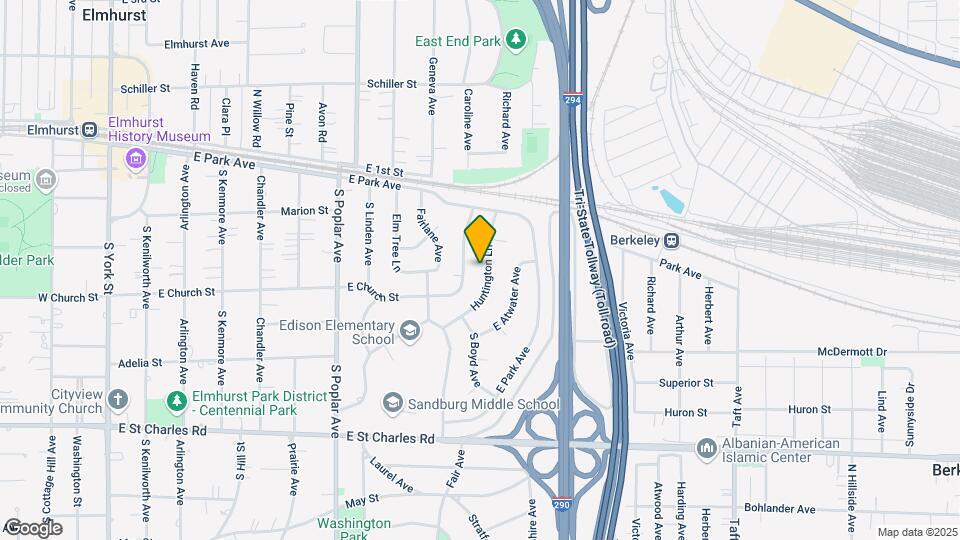 411 Huntington Ln Map and Location Details