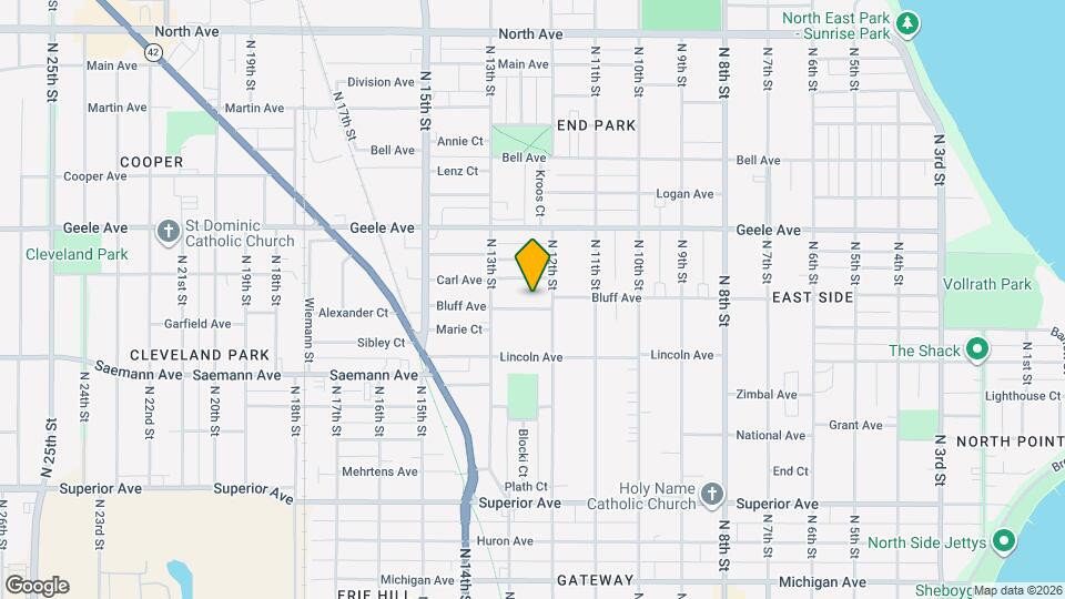 1218 Bluff Ave Mapa y Detalles de la Ubicación