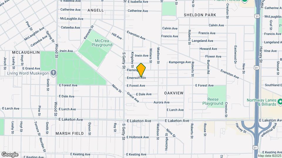 901 Emerson Ave Map and Location Details