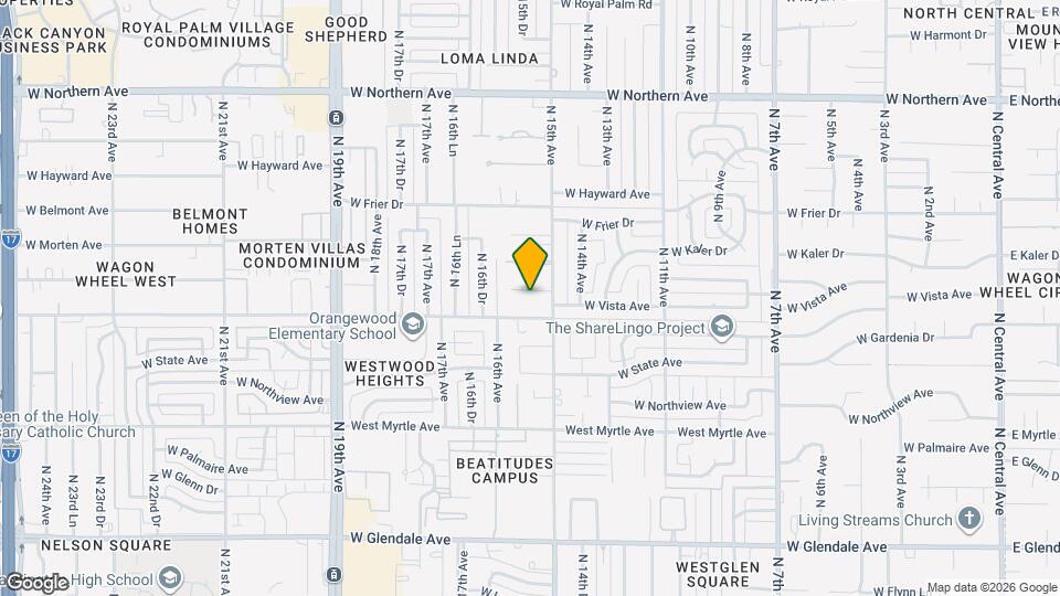 1523 W Vista Ave Mapa y Detalles de la Ubicación
