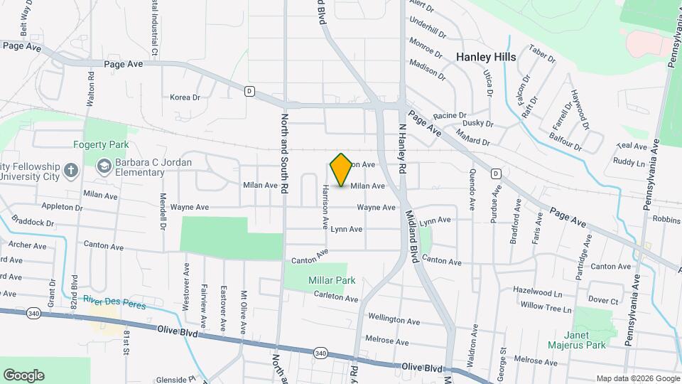 7534 Milan Ave Map and Location Details
