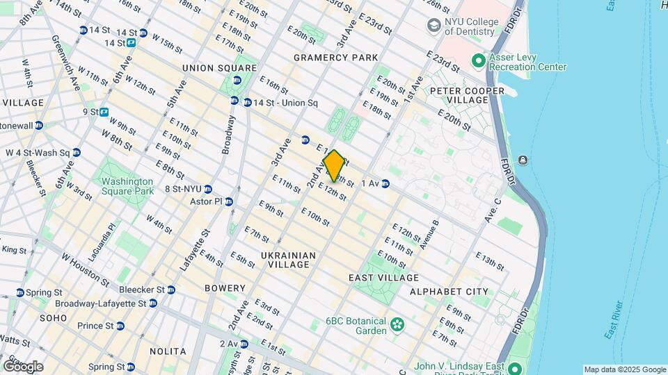 327 E 12th St Map and Location Details