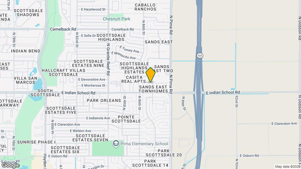 8647 E Devonshire Ave Map and Location Details