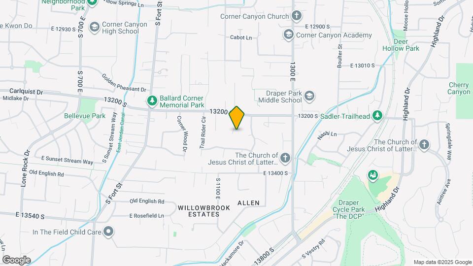 13263 S 1162 E Map and Location Details