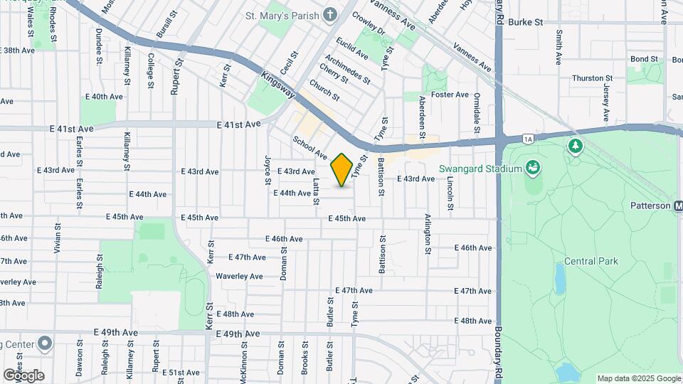 3373 E 44th Ave Map and Location Details