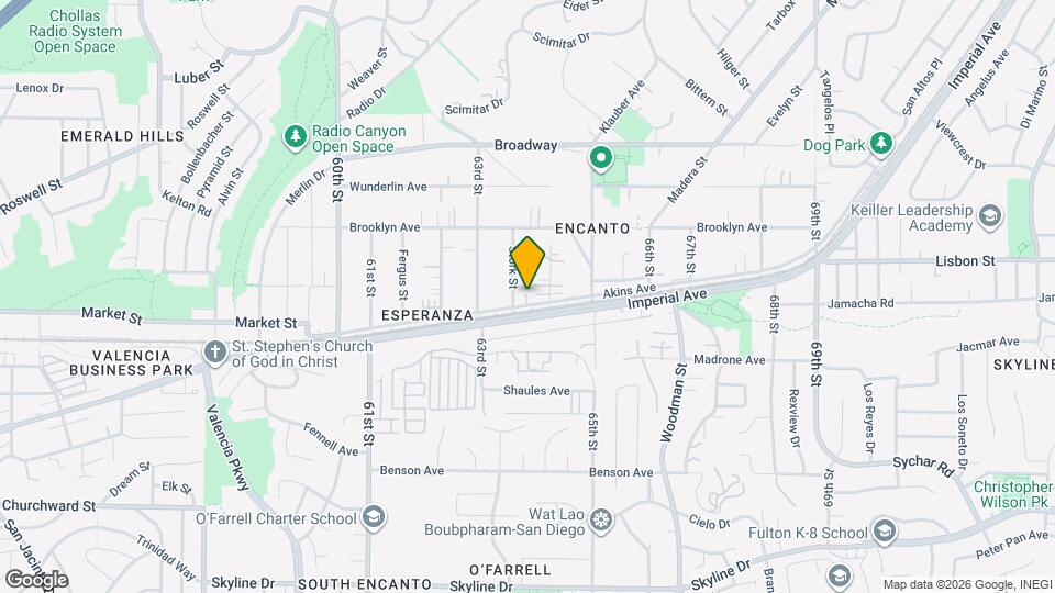 6370 Akins Ave Map and Location Details