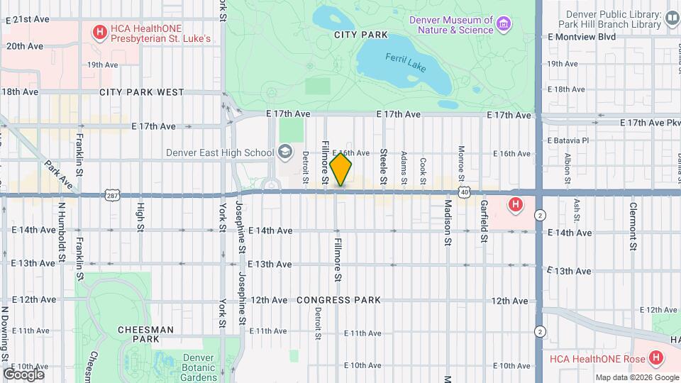 2911 E Colfax Ave, Unit 2911 E. Colfax Ave Mapa y Detalles de la Ubicación