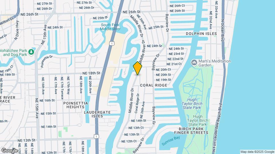 1834 Middle River Dr Map and Location Details