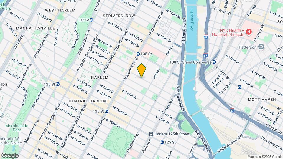 34 W 132nd St Mapa y Detalles de la Ubicación