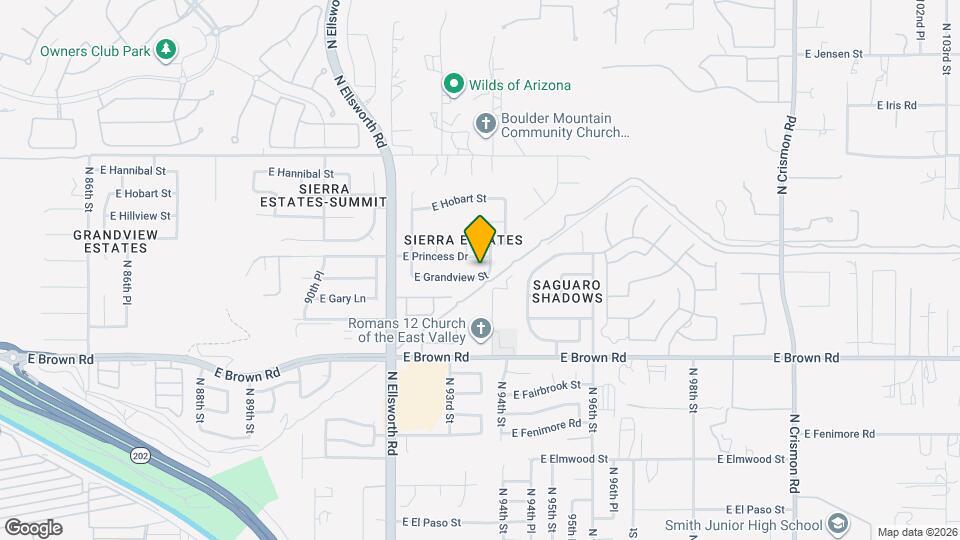 9348 E Grandview St Mapa y Detalles de la Ubicación