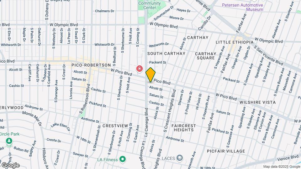 1211 S Crescent Heights Blvd Map and Location Details