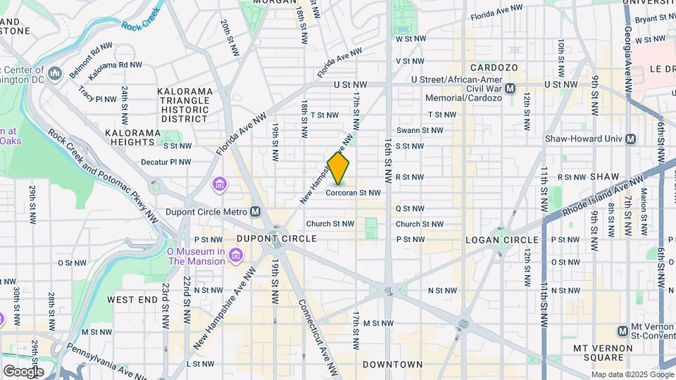 1729 Corcoran St NW, Unit #A Mapa y Detalles de la Ubicación