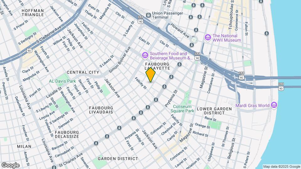 1725 Carondelet St Mapa y Detalles de la Ubicación
