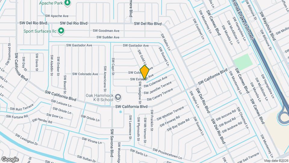 1090 SW Estaugh Ave Map and Location Details