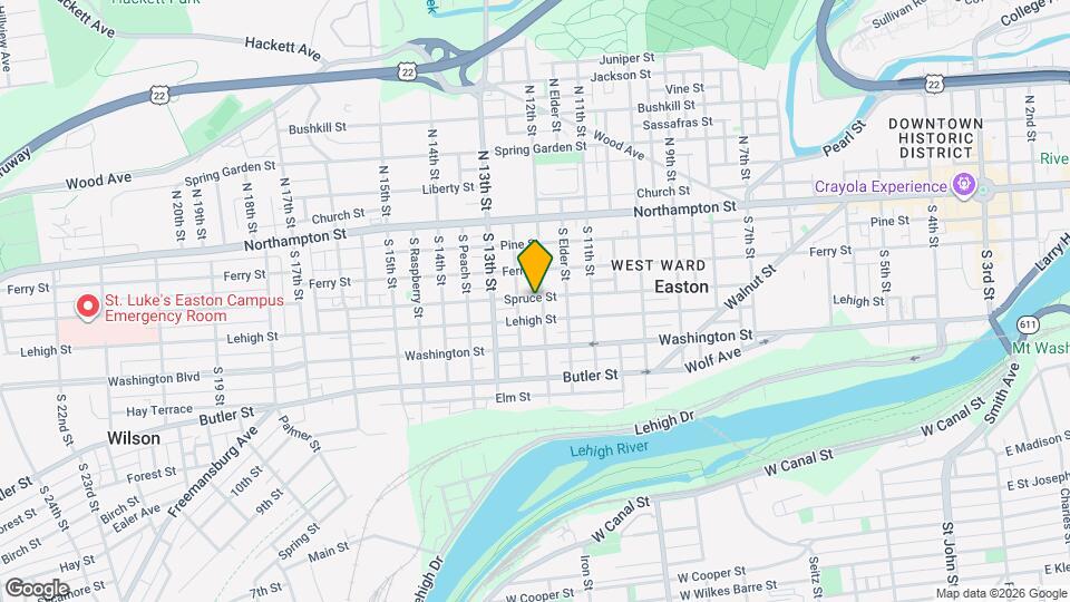 135 S 12th St Map and Location Details