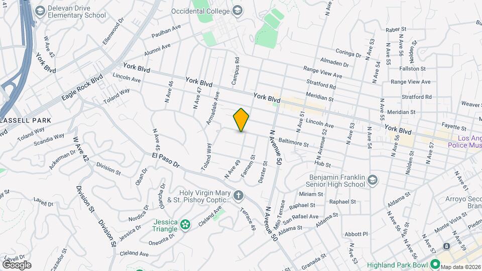 1057 N Ave 49 Map and Location Details