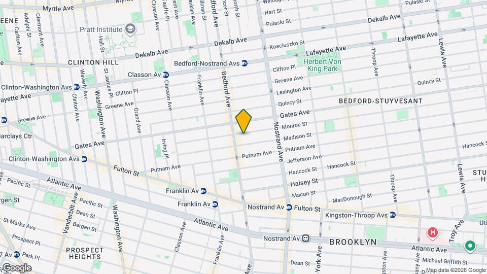 Sunlit Brooklyn Gem | Charming Apartment in a Prime Neighborhood Mapa y Detalles de la Ubicación
