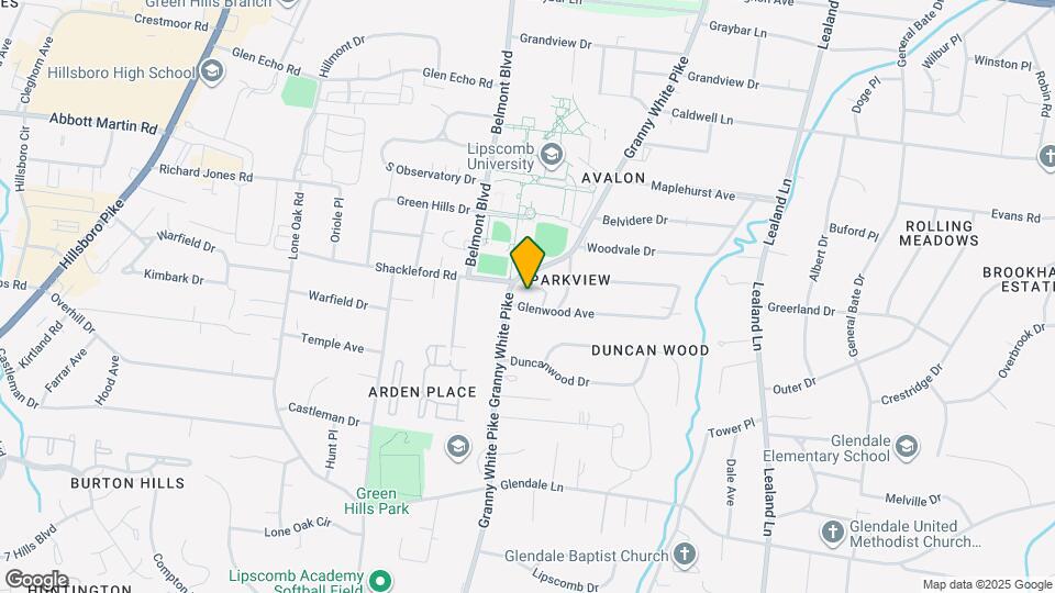 4224 Granny White Pike, Unit A Map and Location Details