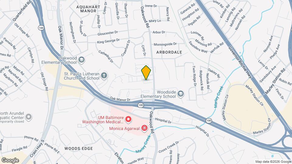 310 White Oak Way Map and Location Details