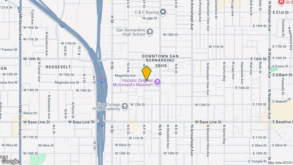 1401 N F St Map and Location Details