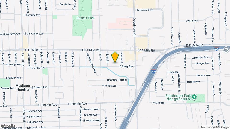 1605 E Greig Ave Map and Location Details