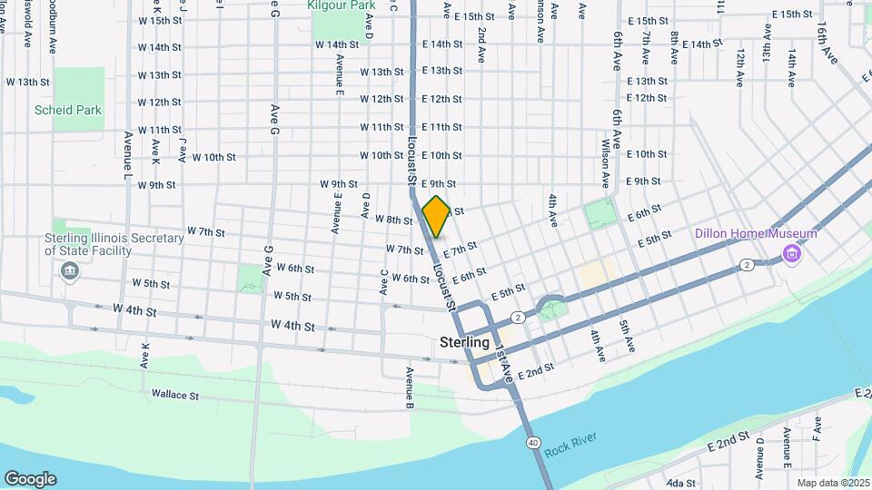 704 Locust St Map and Location Details