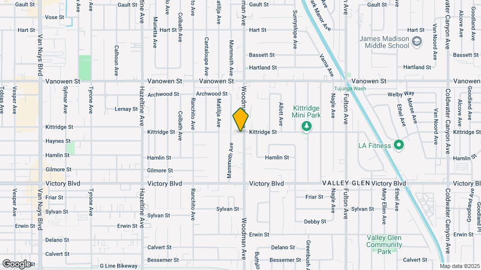 6561 Woodman Ave Map and Location Details
