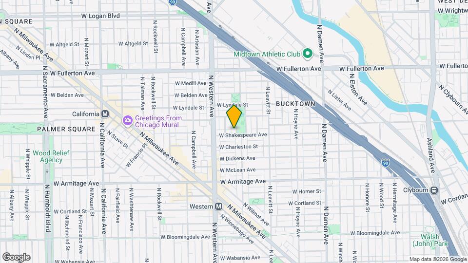 2132 N Oakley Ave, Unit 2 Map and Location Details