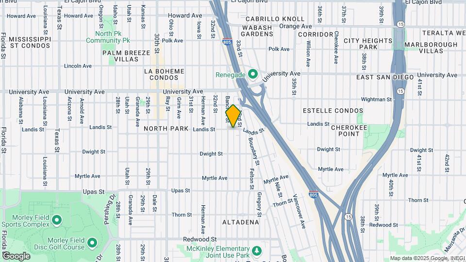3695 Bancroft St Map and Location Details