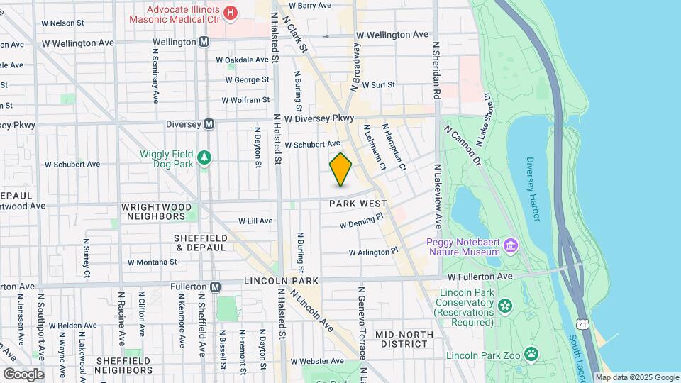 660 W Wrightwood Ave Map and Location Details