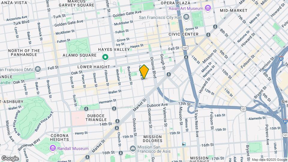 191 Haight St Mapa y Detalles de la Ubicación