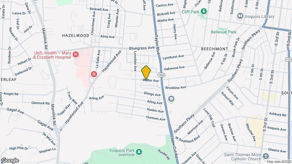 1334 Walter Ave Mapa y Detalles de la Ubicación