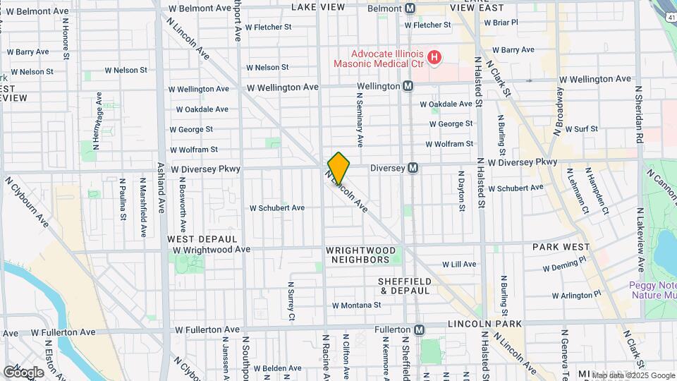 2740 N Lincoln Ave Map and Location Details