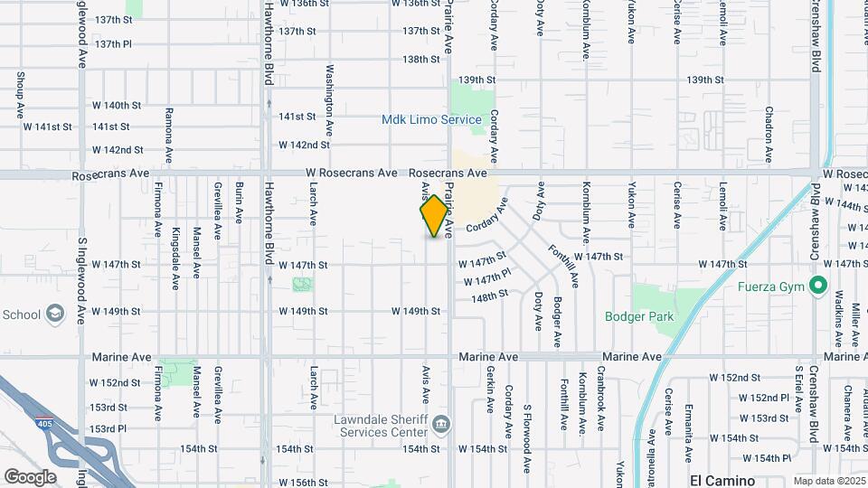 14600 Avis Ave Mapa y Detalles de la Ubicación