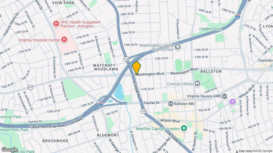 1170 N Vernon St Map and Location Details